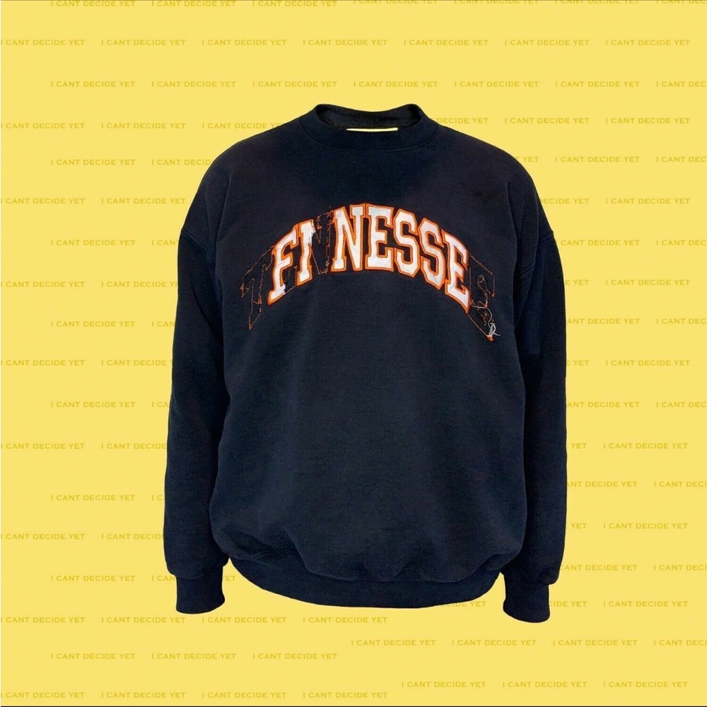 “I Can’t Decide Yet” Finesse/Tennessee Black & Orange Crewneck Sweater